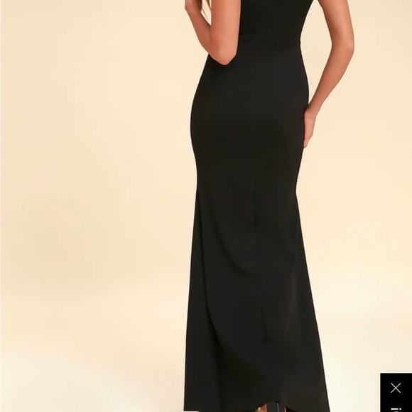 Lulu’s Formal Black Dress with embellishment - Picture 2 of 4